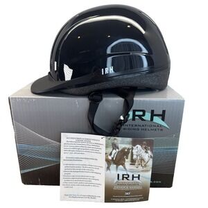 IRH Horseback Riding Equi-lite Helmet - Size Large Gloss Black Dial Adjuster